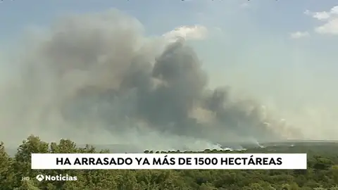 El fuego de Barchín del Hoyo podría quedar controlado este miércoles y ya ha afectado 1.500 hectáreas El fuego de Barchín del Hoyo podría quedar controlado este miércoles y ya ha afectado 1.500 hectáreas