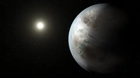 Fotografía cedida por la NASA que muestra un concepto artístico de Kepler-452b Fotografía cedida por la NASA que muestra un concepto artístico de Kepler-452b