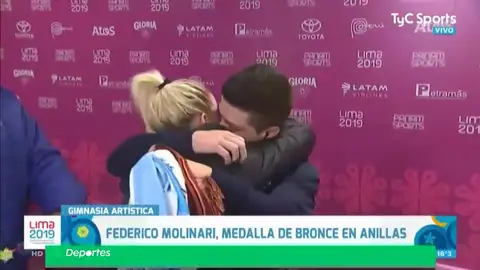 La pedida de matrimonio de Molinari después de ganar un bronce en los panamericanos La pedida de matrimonio de Molinari después de ganar un bronce en los panamericanos