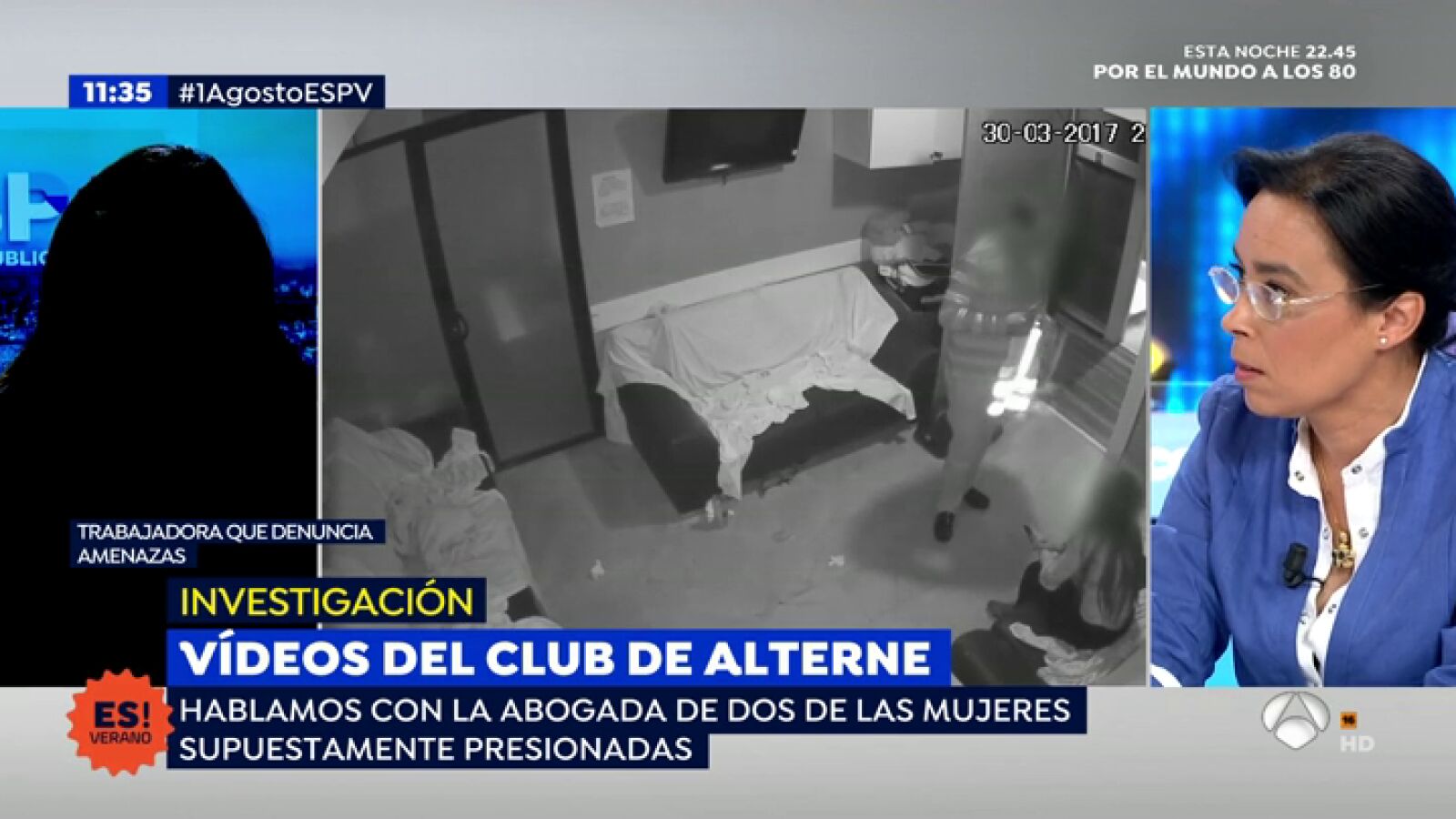 La trabajadora de un club de alterne se contradice en directo: 