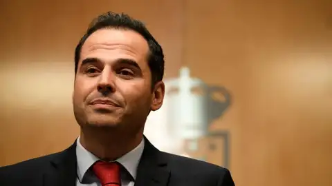 Ignacio Aguado, en la Asamblea de Madrid El portavoz de Ciudadanos en la Asamblea de Madrid, Ignacio Aguado