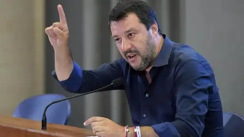 El ministro del Interior italiano, Matteo Salvini El ministro del Interior italiano, Matteo Salvini