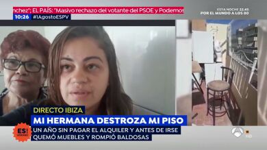 Una mujer, después de que su hermana le debiera un año de alquiler y destrozase la casa: 