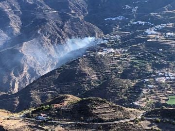 Imagen aérea del incendio de Gran Canaria