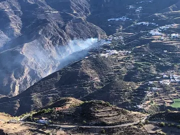 Imagen aérea del incendio de Gran Canaria Imagen aérea del incendio de Gran Canaria