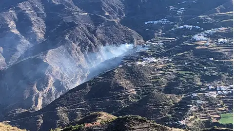 Imagen aérea del incendio de Gran Canaria Imagen aérea del incendio de Gran Canaria