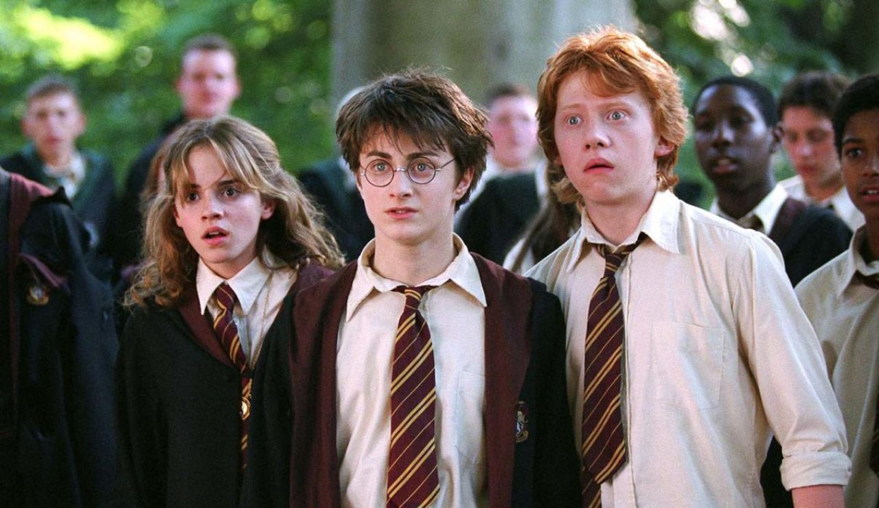 Hermione, Harry y Ron en 'Harry Potter'