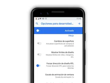 Modo zurdo en Android Modo zurdo en Android