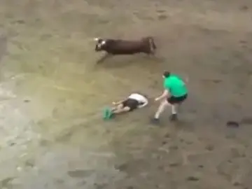 Cogida en un pueblo de Vizcaya Cogida en un pueblo de Vizcaya