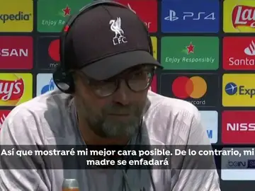 Jürgen Klopp mostrará su mejor cara a la árbitra durante la final de la Supercopa: "De lo contrario...mi madre se enfadará" Jürgen Klopp mostrará su mejor cara a la árbitra durante la final de la Supercopa: "De lo contrario...mi madre se enfadará"