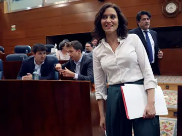 Isabel Díaz Ayuso en la sesión de investidura Isabel Díaz Ayuso en la sesión de investidura