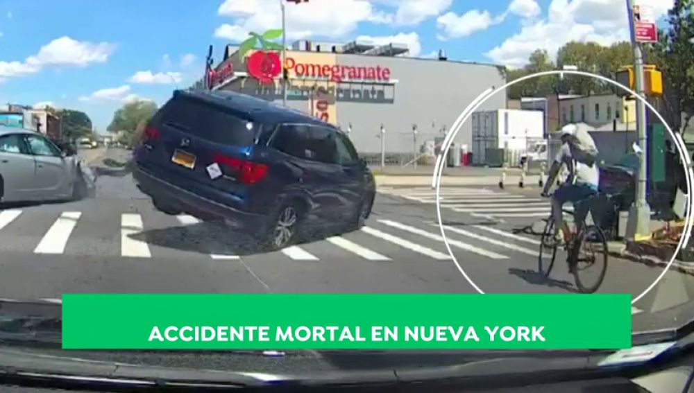Duras imágenes: Muere un ciclista español arrollado en un cruce de Nueva York