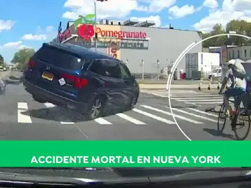 Duras imágenes: Muere un ciclista español arrollado en un cruce de Nueva York Duras imágenes: Muere un ciclista español arrollado en un cruce de Nueva York