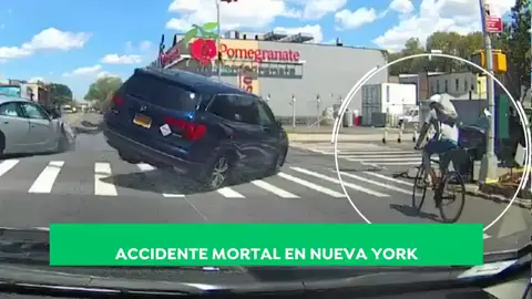 Duras imágenes: Muere un ciclista español arrollado en un cruce de Nueva York Duras imágenes: Muere un ciclista español arrollado en un cruce de Nueva York