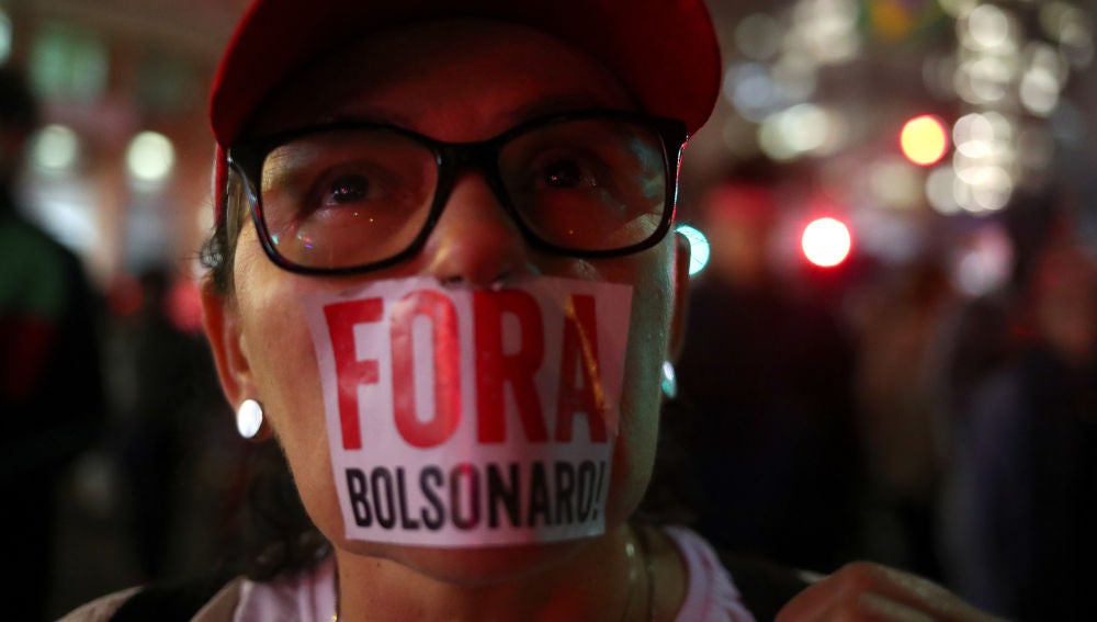 Manifestación contra Bolsonaro en Brasil