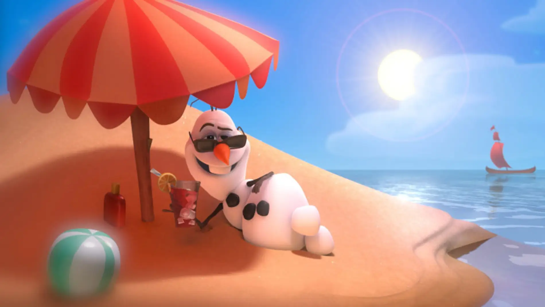 Olaf también está de vacaciones