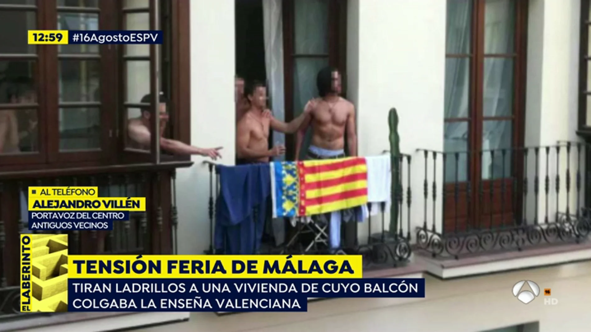 Un grupo de jóvenes lanza ladrillos a una vivienda por confundir la enseña valenciana con la estelada