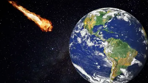 Asteroide que se dirige a impactar contra la Tierra Asteroide que se dirige a impactar contra la Tierra.