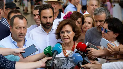 La vicepresidenta del Gobierno en funciones y secretaria de Igualdad del PSOE, Carmen Calvo La vicepresidenta del Gobierno en funciones y secretaria de Igualdad del PSOE, Carmen Calvo