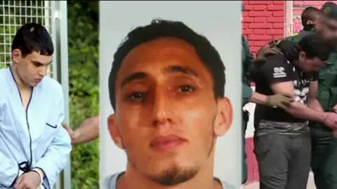 Los tres terroristas encarcelados Los tres terroristas encarcelados