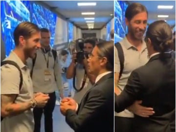Sergio Ramos saluda a Salt Bae