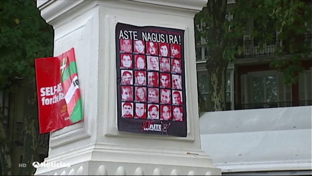 La Audiencia Nacional ordena retirar fotografías de presos de ETA de una caseta de Bilbao