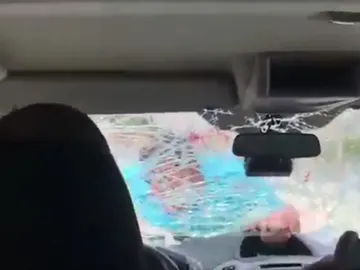 El dueño del restaurante subido al coche de la familia El dueño del restaurante subido al coche de la familia
