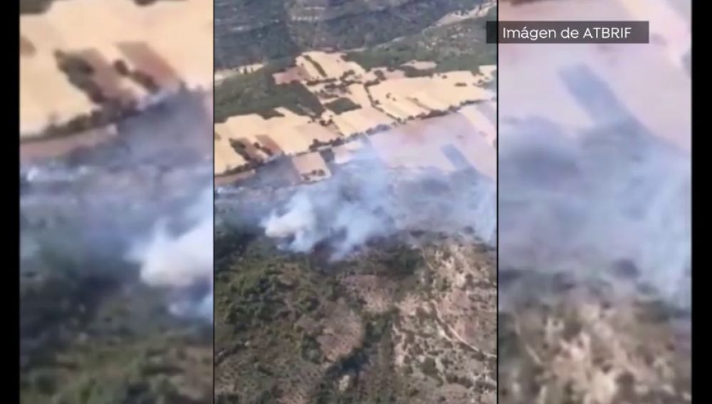 Dos incendios forestales en Guadalajara movilizan a 12 medios aéreos y cerca de 160 efectivos