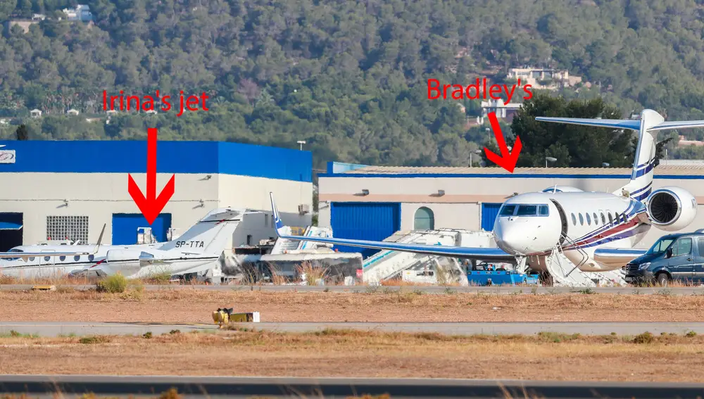 El avión de Irina Shayk y el avión de Bradley Cooper