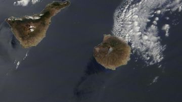 Imagen de la NASA del incendio de Canarias