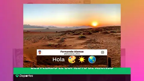 La foto con la que Fernando Alonso por fin desvela su futuro en 2020: "Hola" La foto con la que Fernando Alonso por fin desvela su futuro en 2020: "Hola"