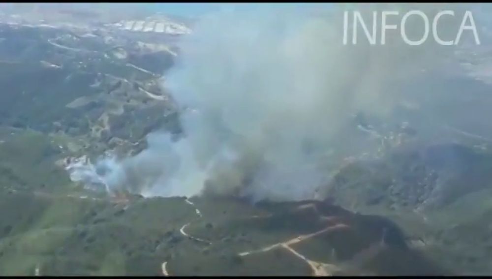 Activado el Plan de Emergencias por Incendios Forestales debido al fuego en un paraje de Estepona