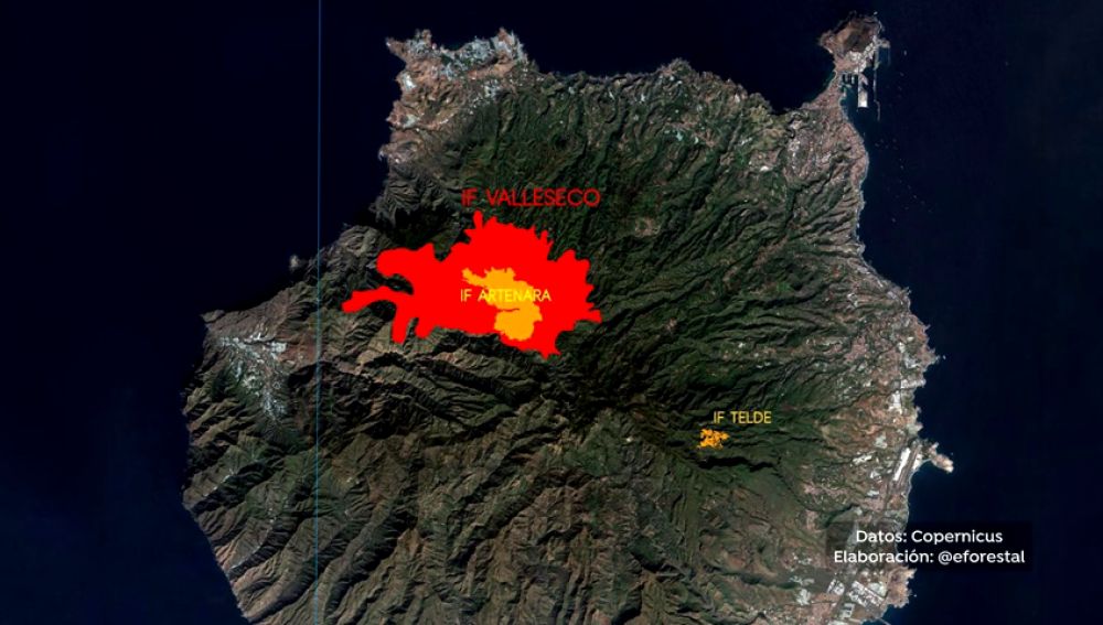 Canarias sufre los efectos de tres incendios en poco más de una semana