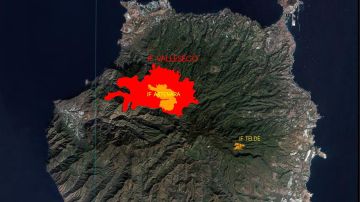 La extensión del incendio de Gran Canaria 