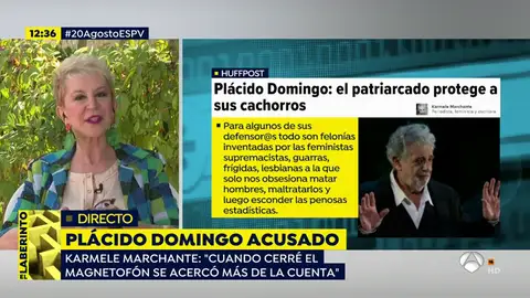 Karmele Marchante redacta en un artículo un episodio que vivió con Plácido Domingo Karmele Marchante redacta en un artículo un episodio que vivió con Plácido Domingo