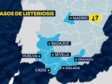 Mapa de afectados por listeriosis