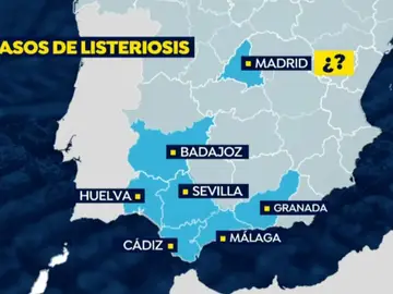 Mapa de afectados por listeriosis Mapa de afectados por listeriosis