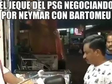 Meme sobre la negociación de Neymar con Bartomeu Meme sobre la negociación de Neymar con Bartomeu