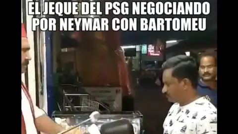 Meme sobre la negociación de Neymar con Bartomeu Meme sobre la negociación de Neymar con Bartomeu