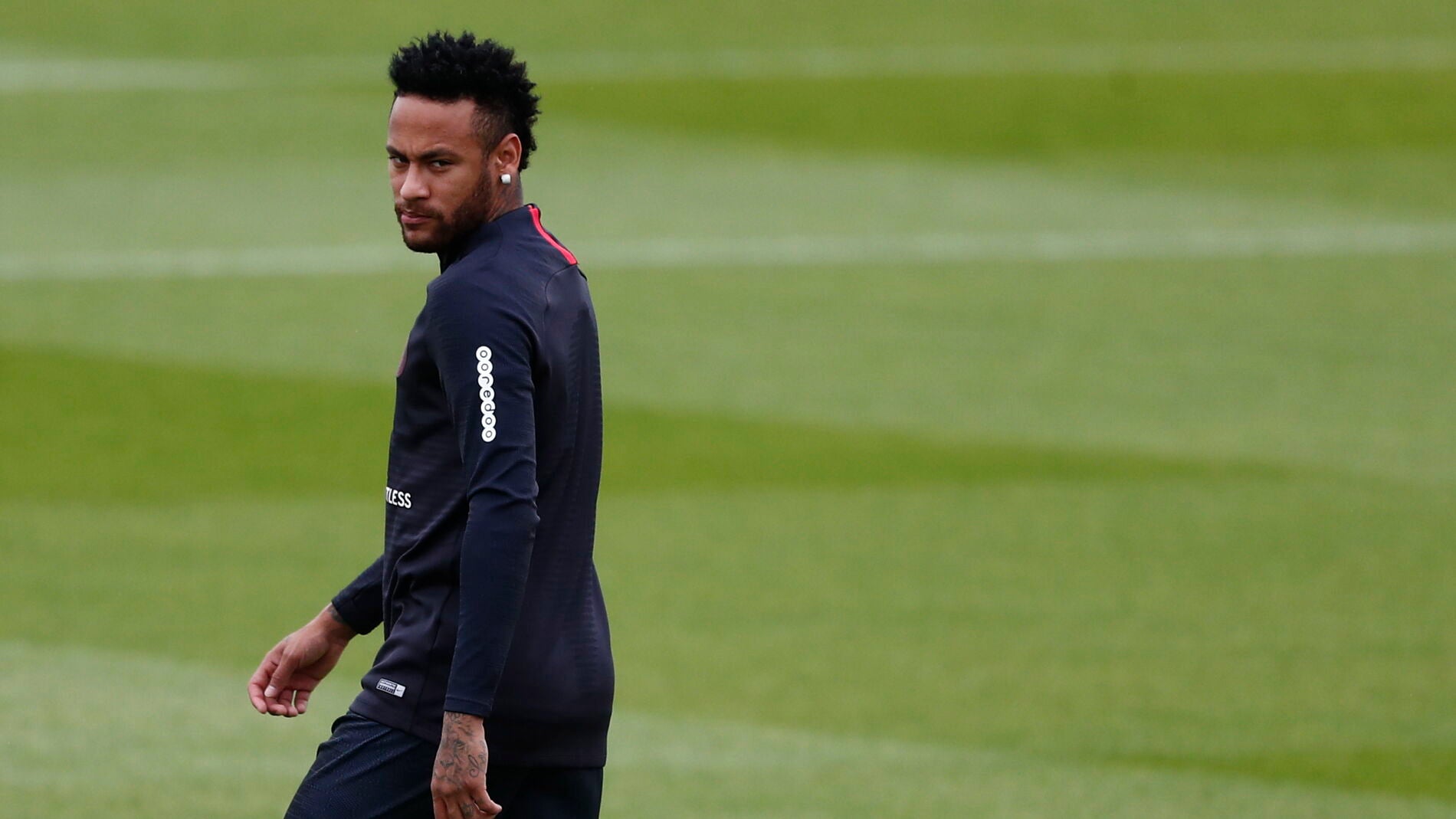 Neymar, durante un entrenamiento