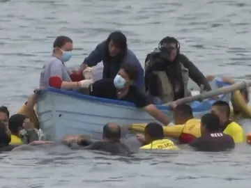 Decenas de personas trataron de rescatar a una ballena bebé en la costa de Perú Decenas de personas trataron de rescatar a una ballena bebé en la costa de Perú