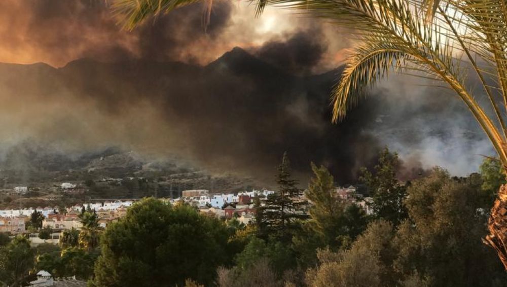 Imagen del incendio en Marbella
