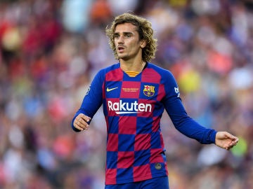 Griezmann, durante un partido con el Barça