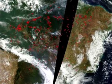 La Nasa muestra cómo arde el Amazonas 