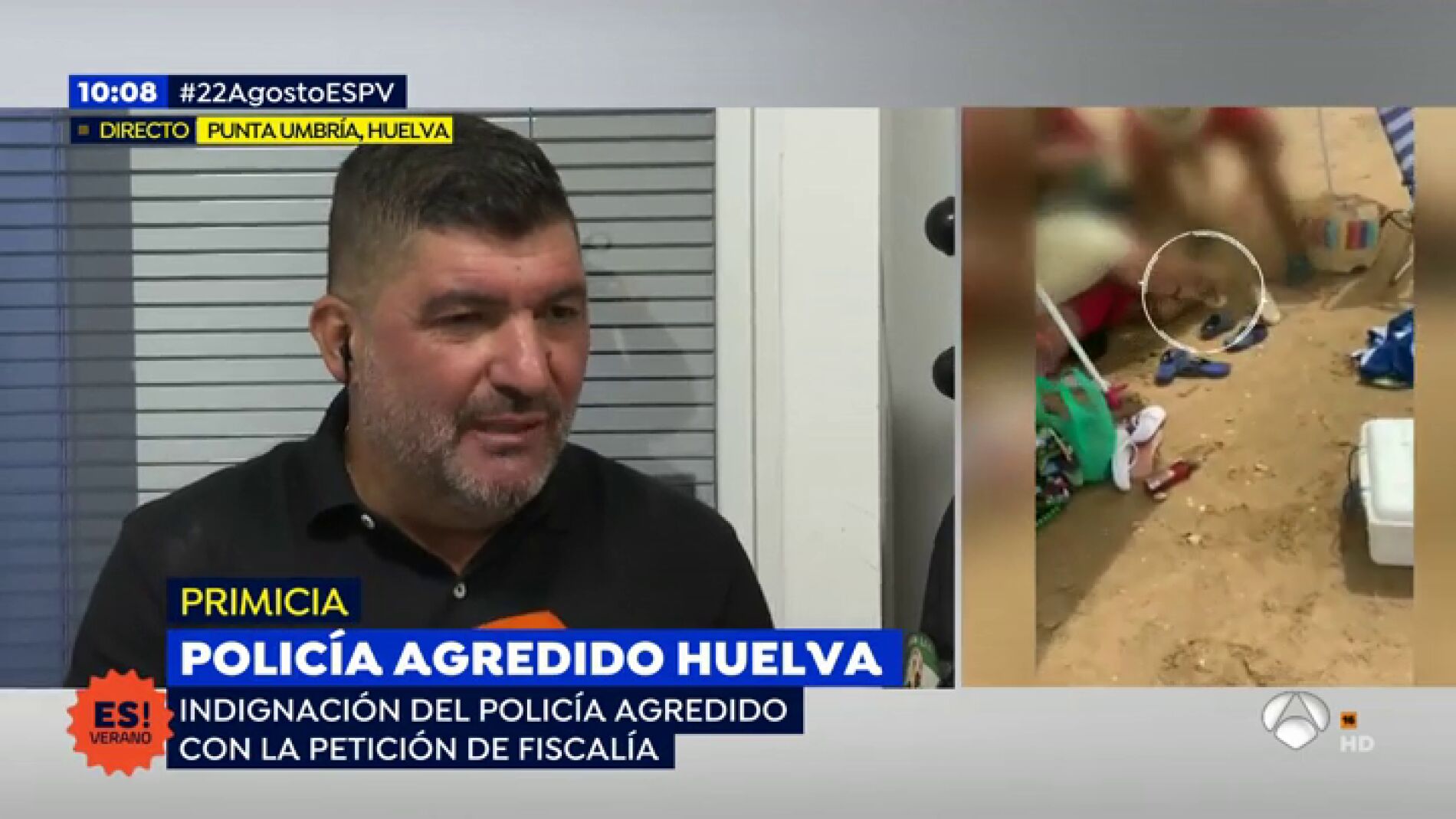 policia sobre el apu&Atilde;&plusmn;alamiento en punta umbria