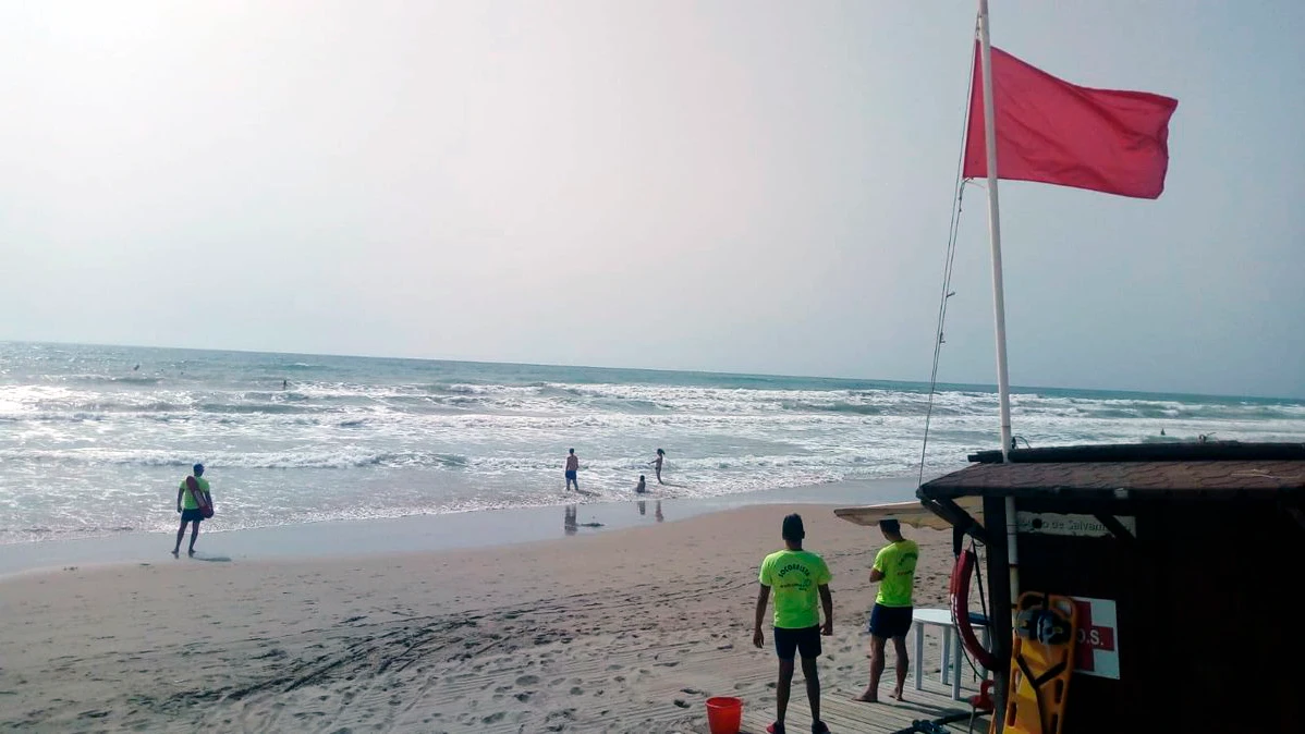 La multa por bañarse en la playa con bandera roja La multa por bañarse en la playa con bandera roja
