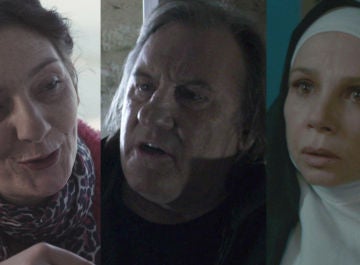 Corinne Masiero, Gérard Depardieu y Victoria Abril en 'Inspectora Marleau'