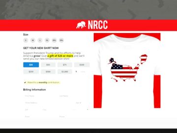 A la venta camisetas con un mapa de Estados Unidos que incluye Groenlandia