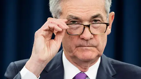 El presidente de la Reserva Federal (Fed) de Estados Unidos, Jerome Powell, durante una rueda de prensa El presidente de la Reserva Federal (Fed) de Estados Unidos, Jerome Powell, durante una rueda de prensa