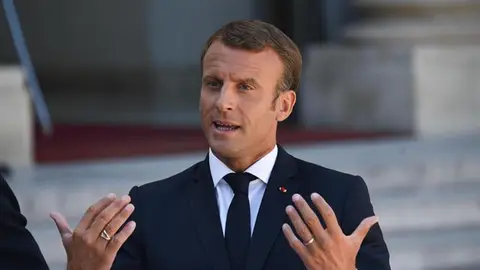 Macron en la cumbre del G7 Macron en la cumbre del G7